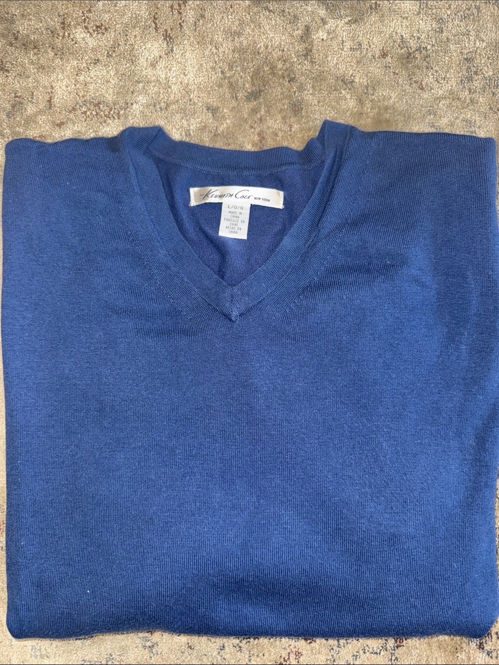 Kenneth Cole Pima Cotton Nylon V Neck Sweater